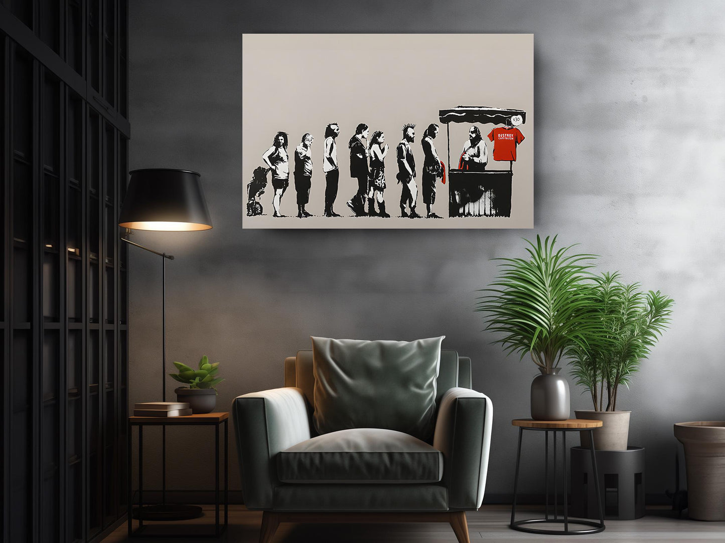 Banksy Canvas Print – Urban Street Art Canvas Wall Décor | Ready to Hang or Rolled