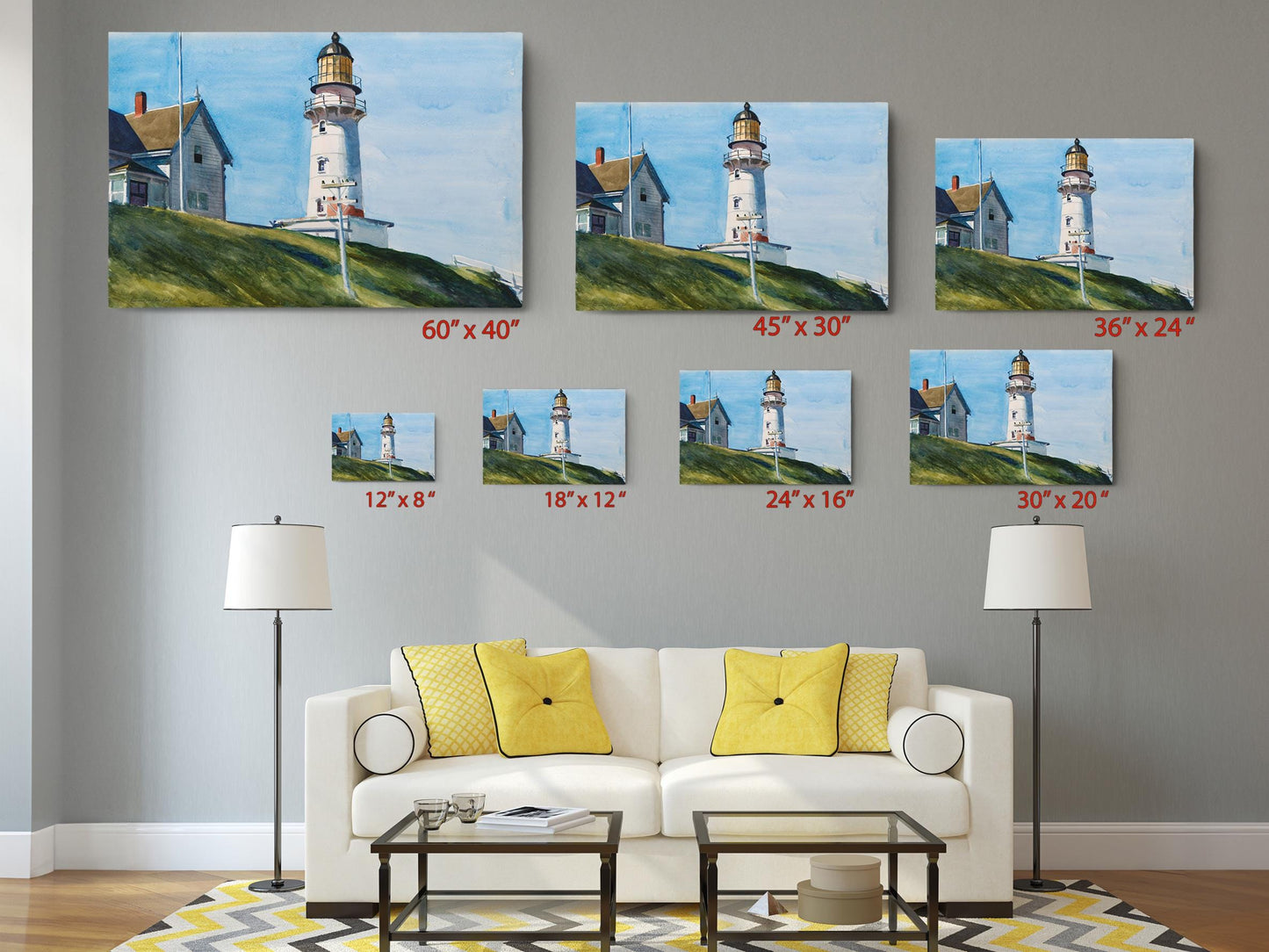 Nubble Lighthouse Canvas Print – Coastal Wall Art | Ready to Hang or Rolled