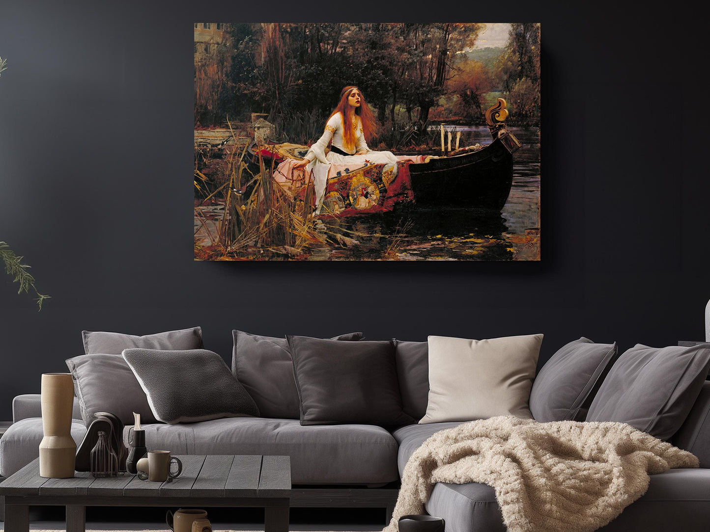 Lady of Shalott Canvas | Pre-Raphaelite Art - Museum Quality Wall Print