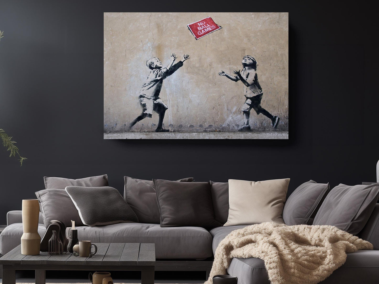 Banksy Canvas Print – Urban Street Art Wall Décor | Ready to Hang or Rolled Canvas