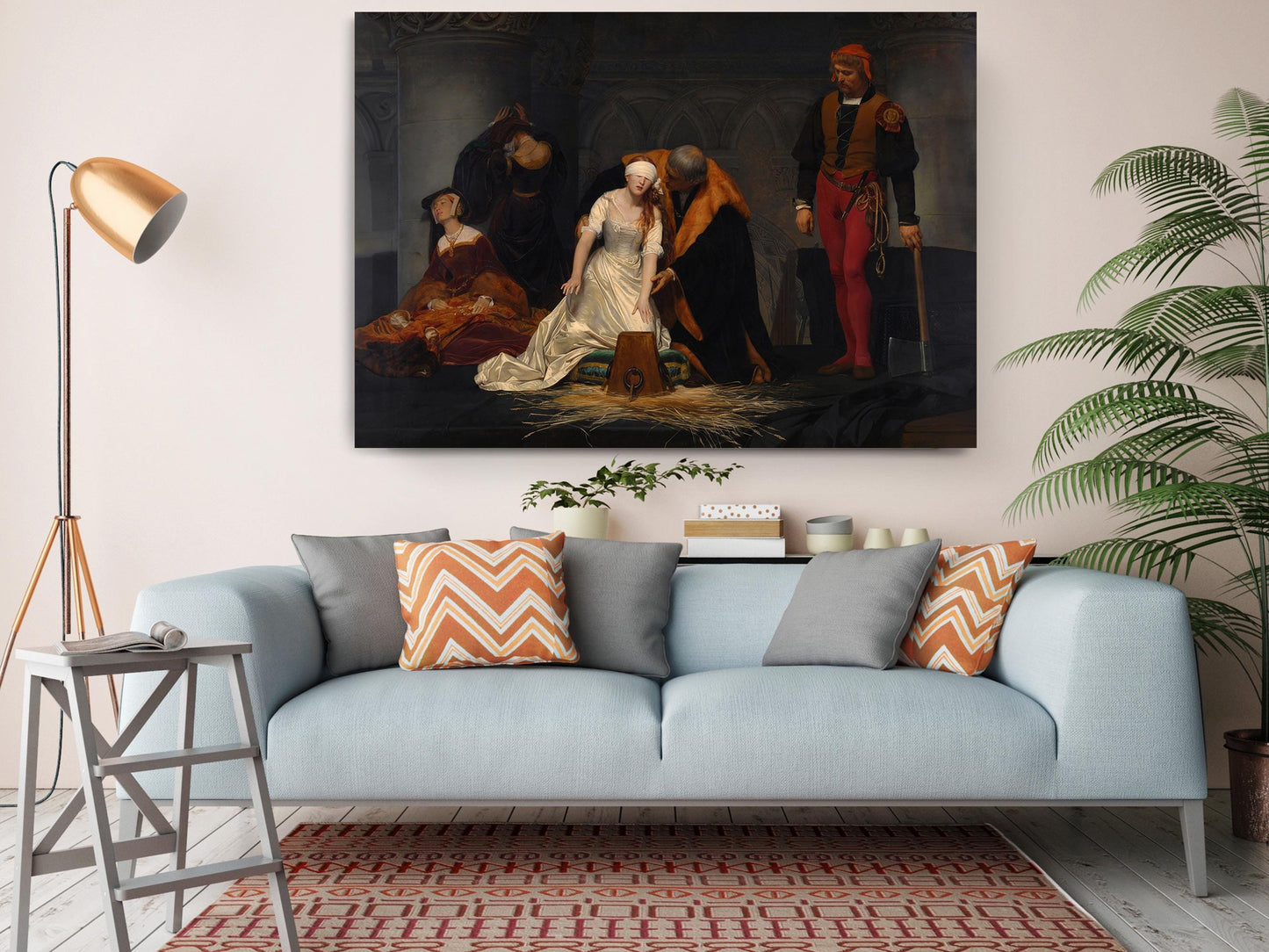 Lady Jane Grey Painting - Classic Execution Scene | Vintage Wall Art Canvas Print