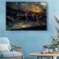 Norse Valkyries Canvas Art – Mythological Wall Art With Twilight Sky Artwork