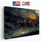 Norse Valkyries Canvas Art – Mythological Wall Art With Twilight Sky Artwork