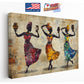 African Dance Canvas Art – Tribal Wall Decor | Modern Home Prints Ready to Hang