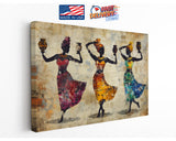 African Dance Canvas Art – Tribal Wall Decor | Modern Home Prints Ready to Hang