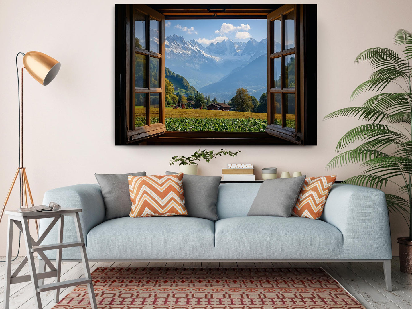 Mountain Canvas Art - Alpine Landscape Wall Art | Ready to Hang Canvas Print