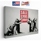 Banksy Canvas Print - Black White Red Art | Modern Wall Decor, Ready to Hang