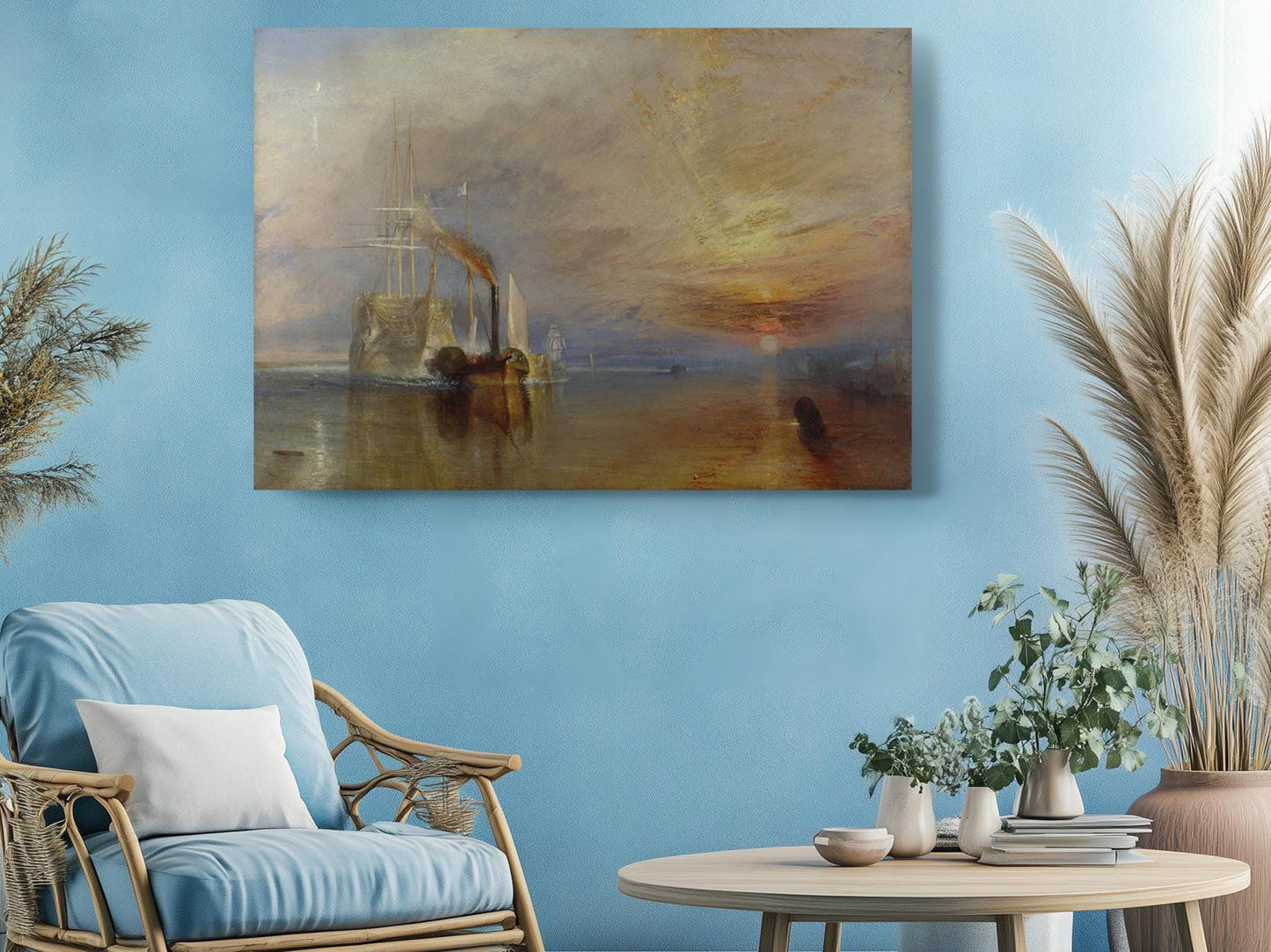 Fighting Temeraire Canvas – Sunset Ocean Sea Art | Museum Quality Print