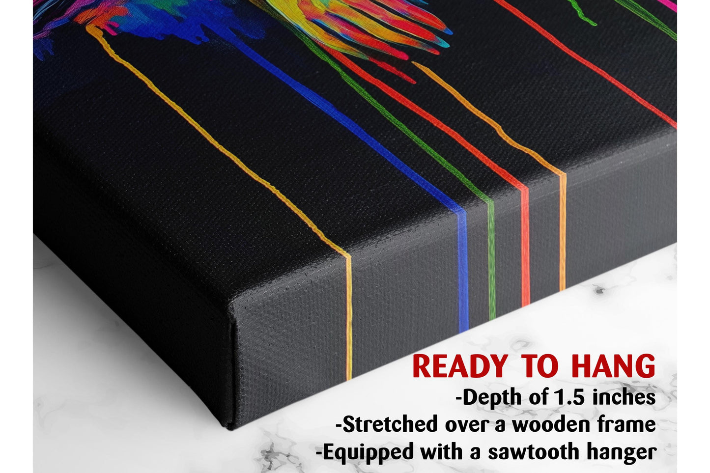 Neon Canvas Print - Abstract Woman Art | Modern Colorful Wall Decor