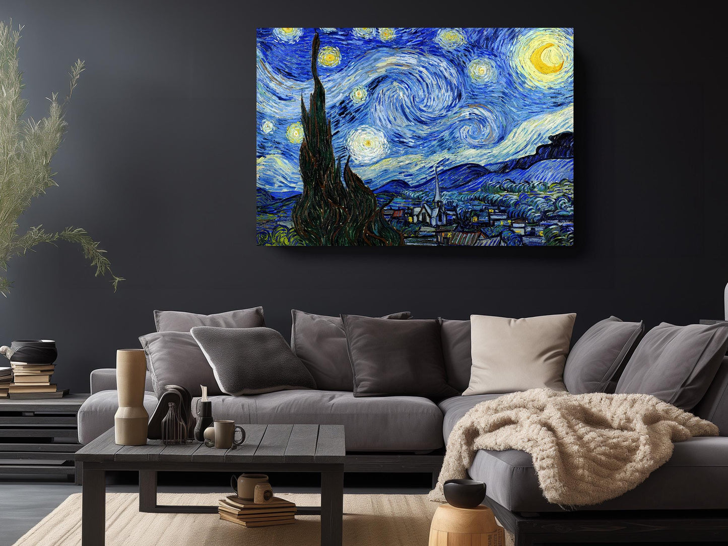 Starry Night Canvas Print – Van Gogh Classic Art Reproduction on Museum Quality Canvas