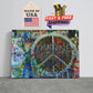 Peace Sign Canvas Art - Handcrafted Boho Chic Wall Decor | Ready to Hang Canvas