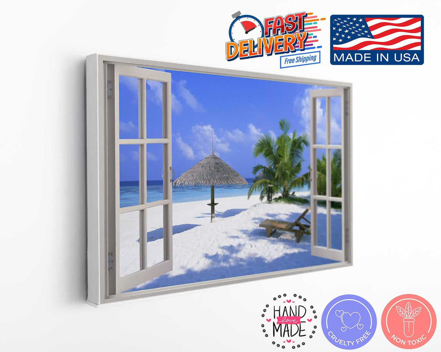 Beach Canvas Art – Coastal Canvas Print | Handcrafted Fade Resistant Wall Decor