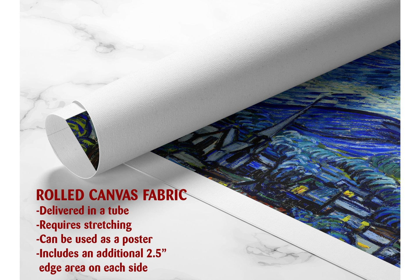 Starry Night Canvas Print – Van Gogh Classic Art Reproduction on Museum Quality Canvas