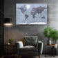 Vintage World Map Print – Museum Quality Canvas Wall Art | Classic Compass Art