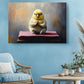 Yellow Bird Canvas Print – Cute Meditating Chick Wall Art, Ready to Hang or Rolled