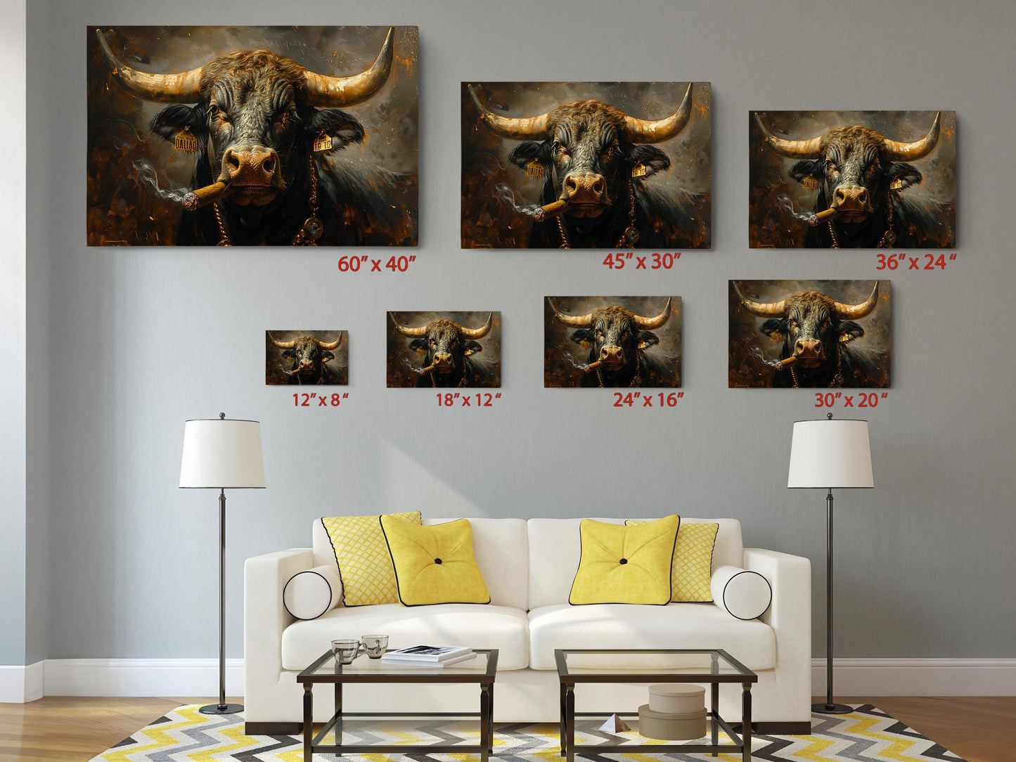 Cigar Canvas Print - Bold Modern Wall Art | Rolled or Ready to Hang Decor