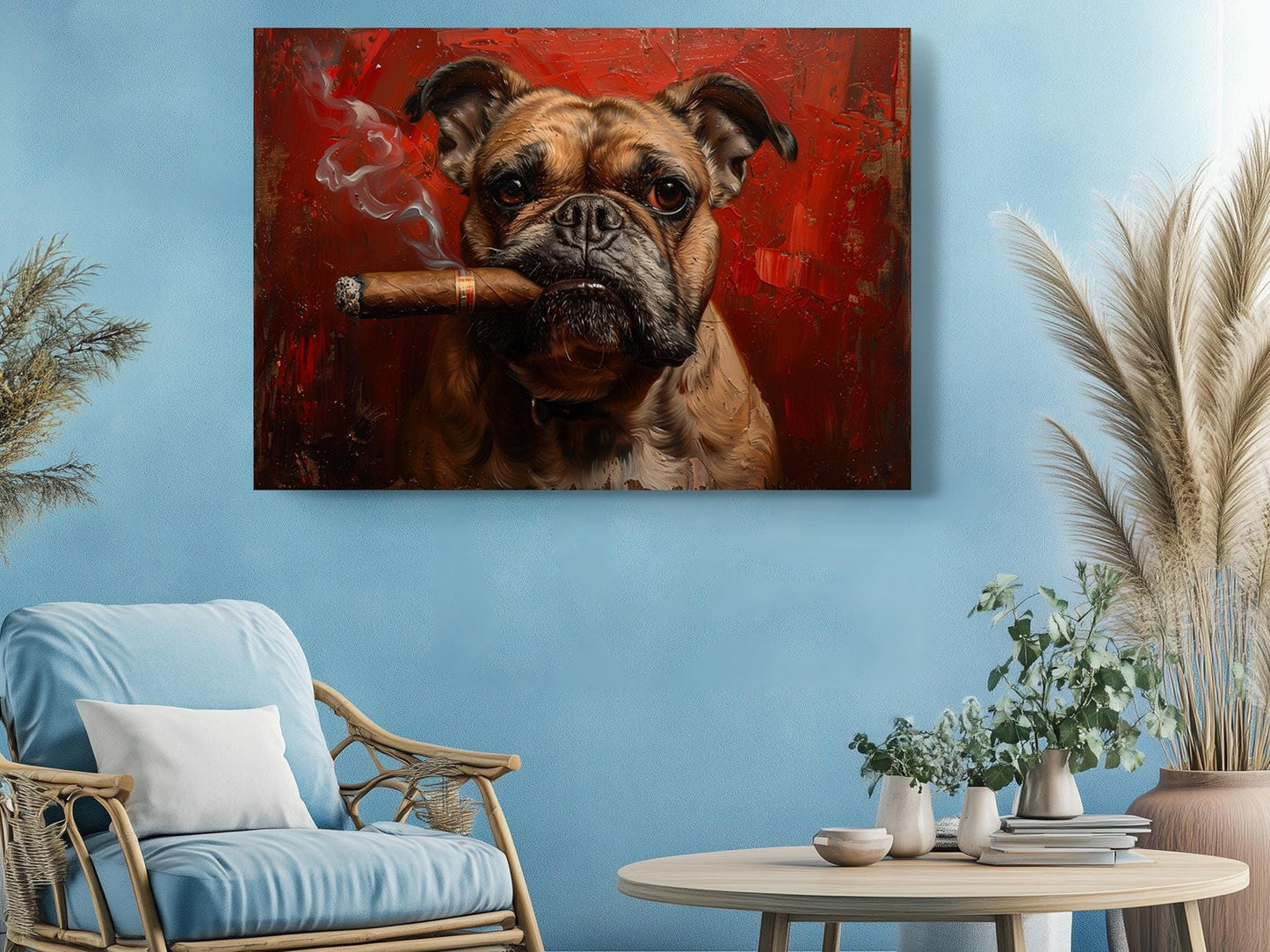 Bulldog Canvas Print – Bold Urban Dog Art | Ready to Hang or Rolled Canvas