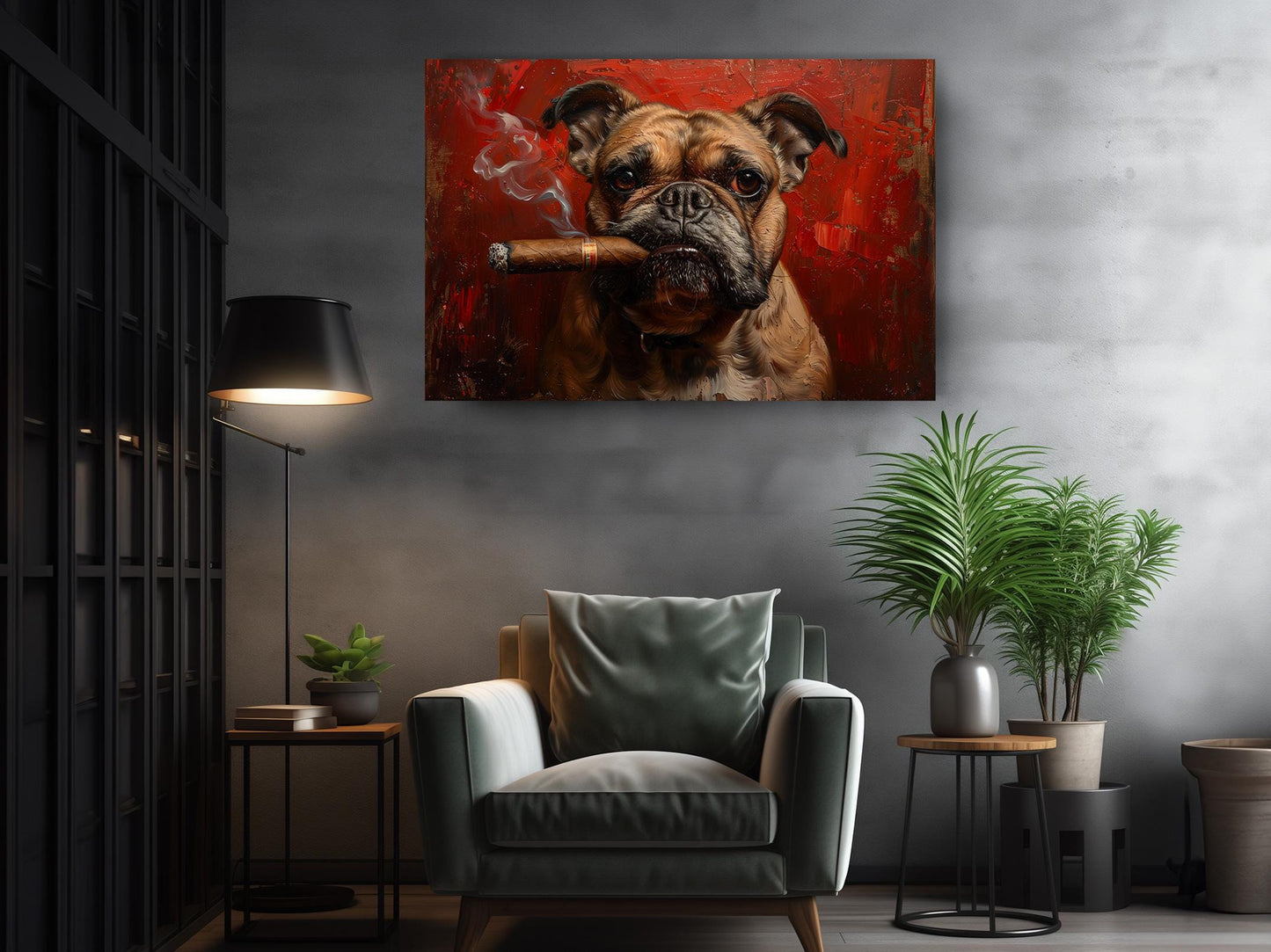 Bulldog Canvas Print – Bold Urban Dog Art | Ready to Hang or Rolled Canvas