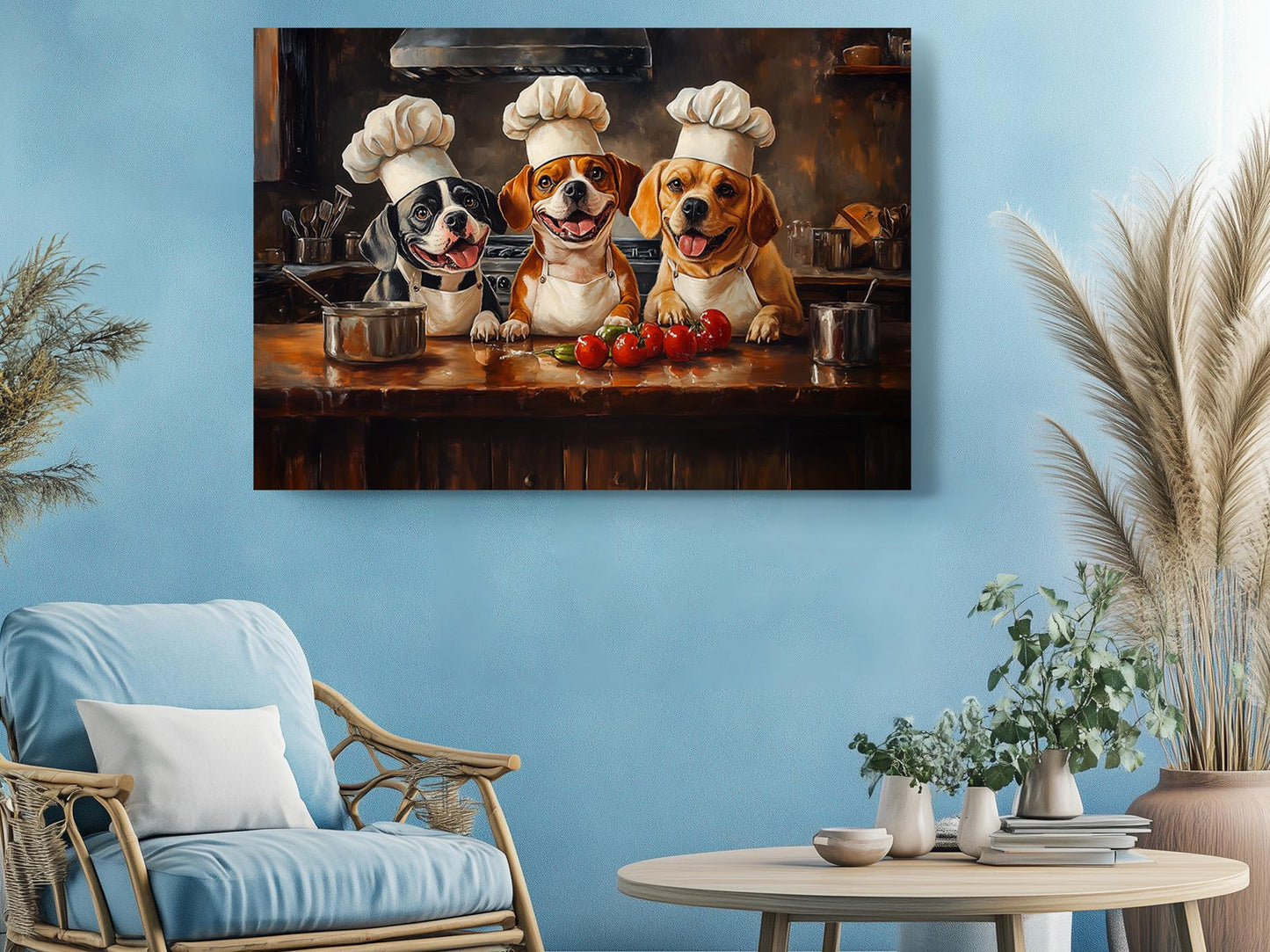 Chef Dogs Canvas Print – Fun Kitchen Wall Art | Ready to Hang or Rolled Canvas