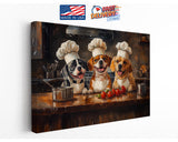 Chef Dogs Canvas Print – Fun Kitchen Wall Art | Ready to Hang or Rolled Canvas