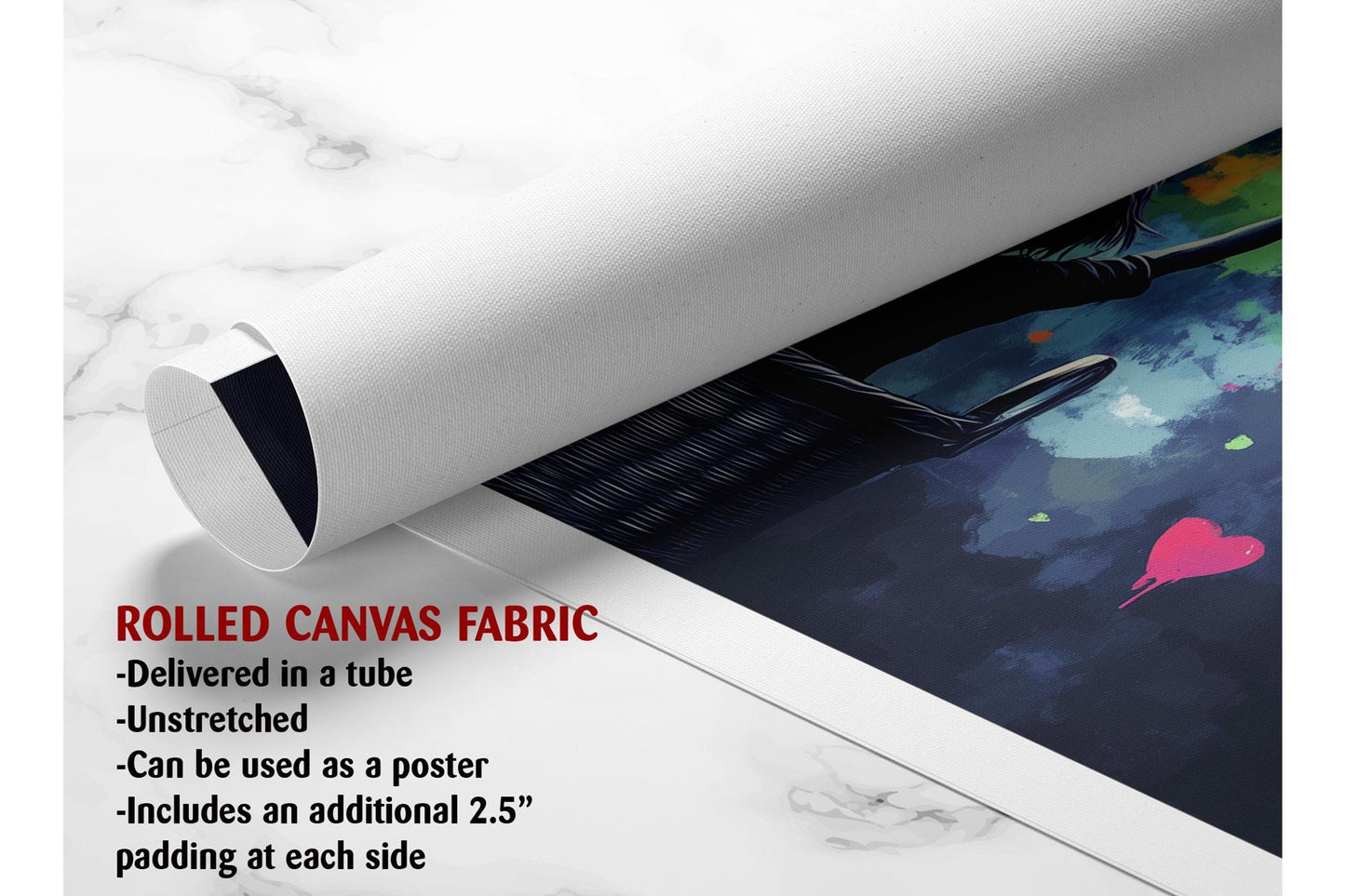 Graffiti Hearts Canvas Print – Colorful Nursery Art | Ready to Hang Wall Art