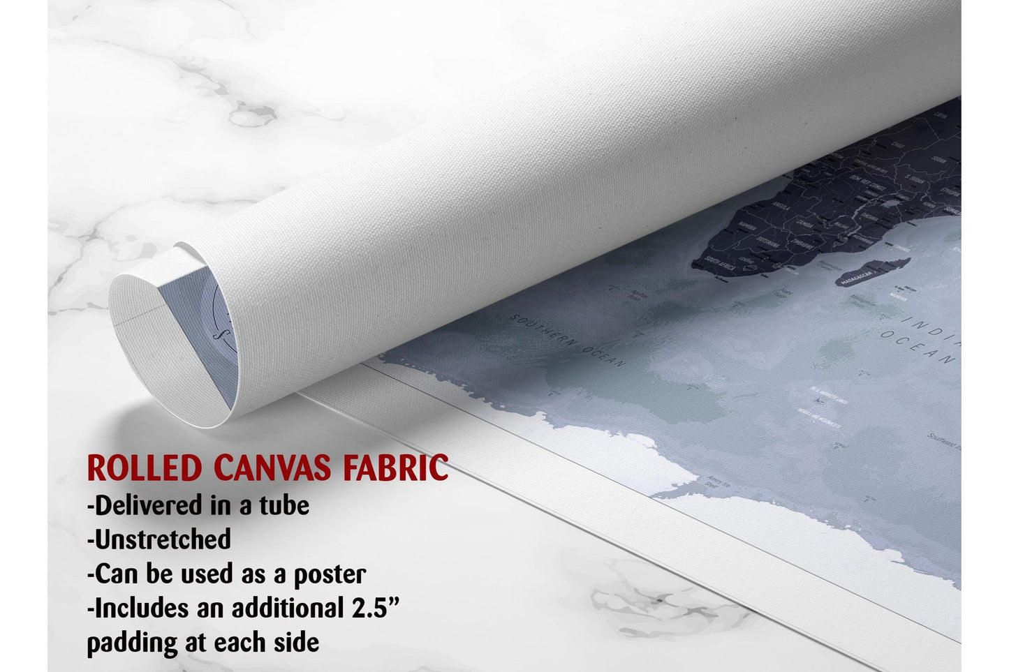 Vintage World Map Print – Museum Quality Canvas Wall Art | Classic Compass Art