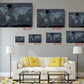 Modern World Map Canvas | Dark Themed Wall Art - Rolled or Ready to Hang