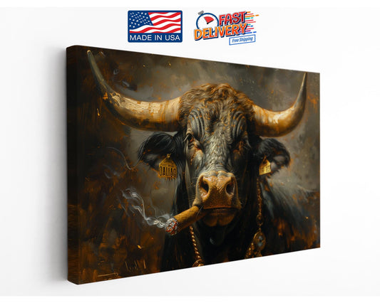 Cigar Canvas Print - Bold Modern Wall Art | Rolled or Ready to Hang Decor