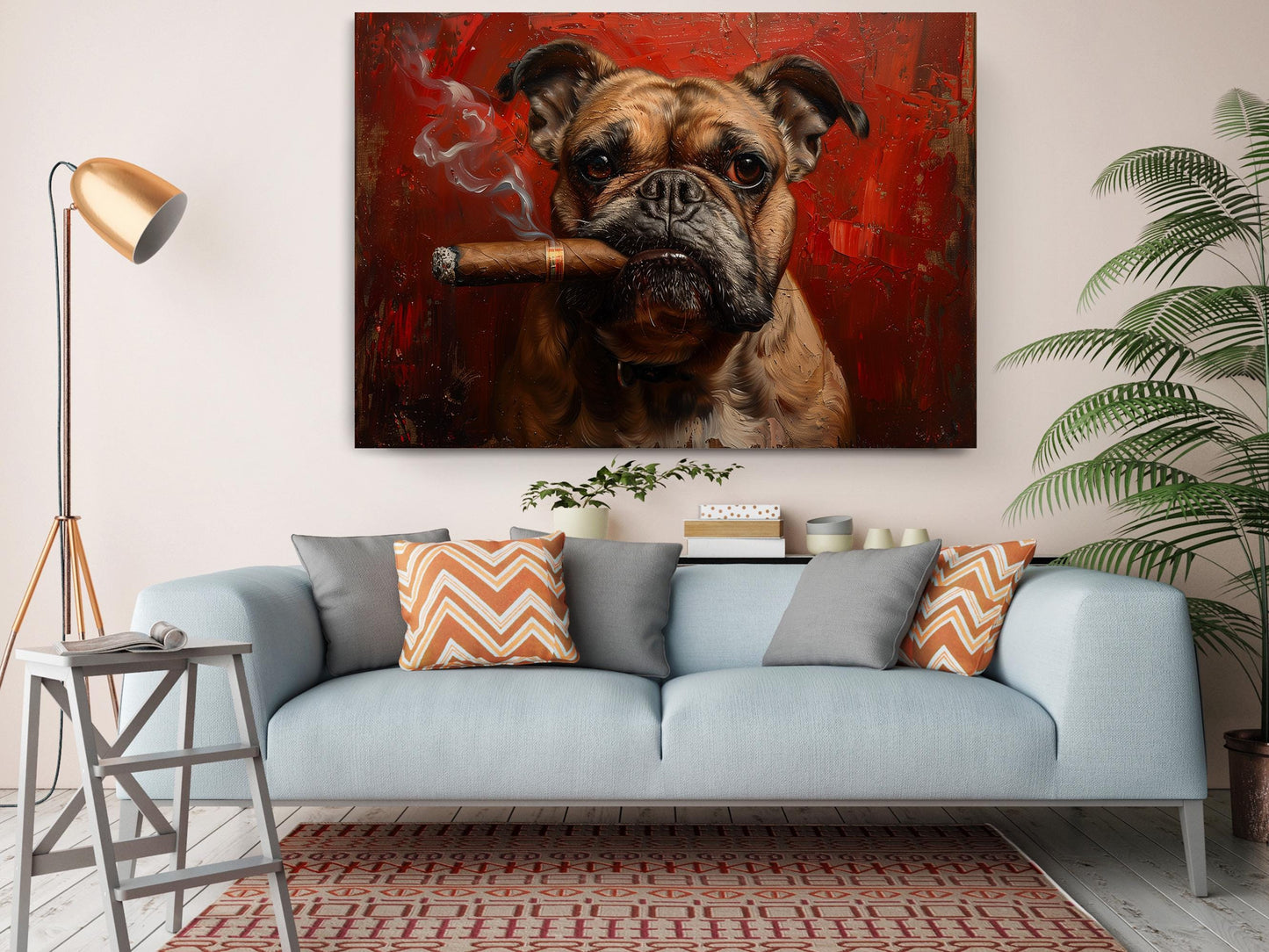 Bulldog Canvas Print – Bold Urban Dog Art | Ready to Hang or Rolled Canvas