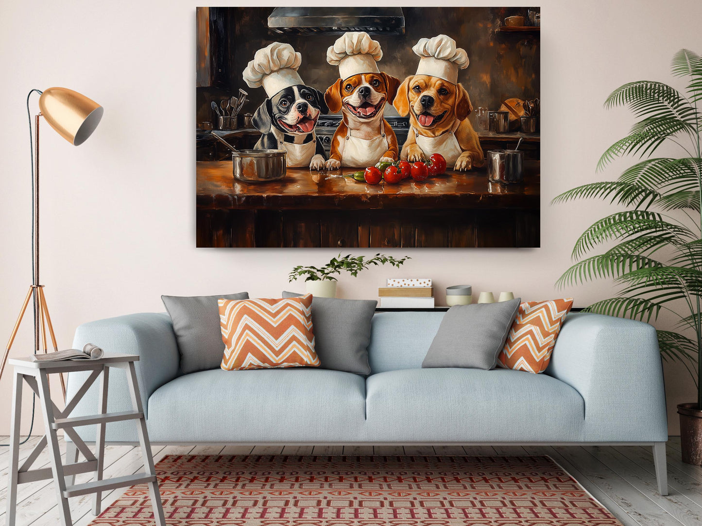 Chef Dogs Canvas Print – Fun Kitchen Wall Art | Ready to Hang or Rolled Canvas