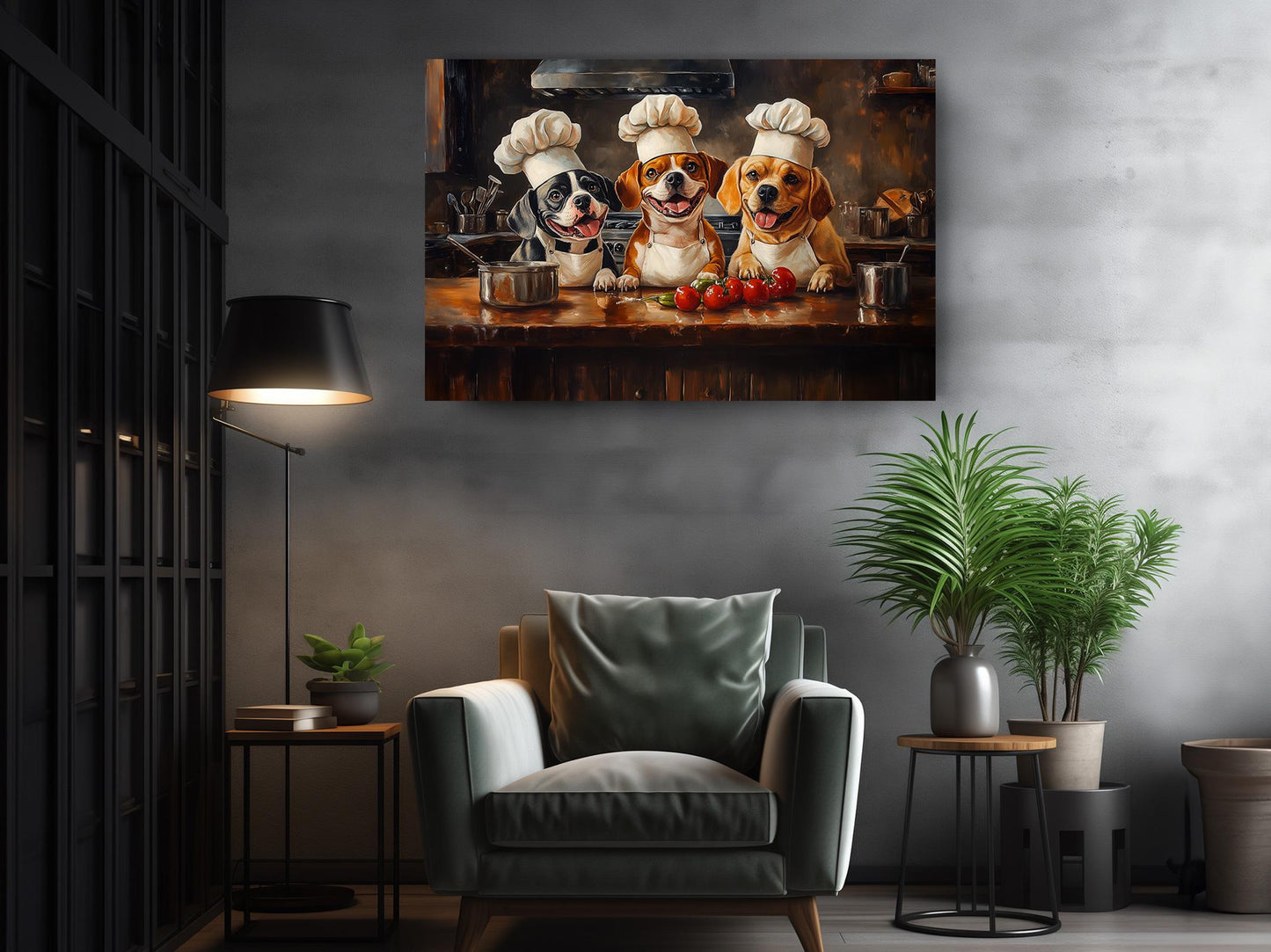 Chef Dogs Canvas Print – Fun Kitchen Wall Art | Ready to Hang or Rolled Canvas