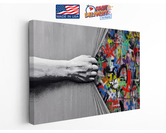 Banksy Canvas Print – Museum Quality Canvas Art Print | Urban Street Art Decor