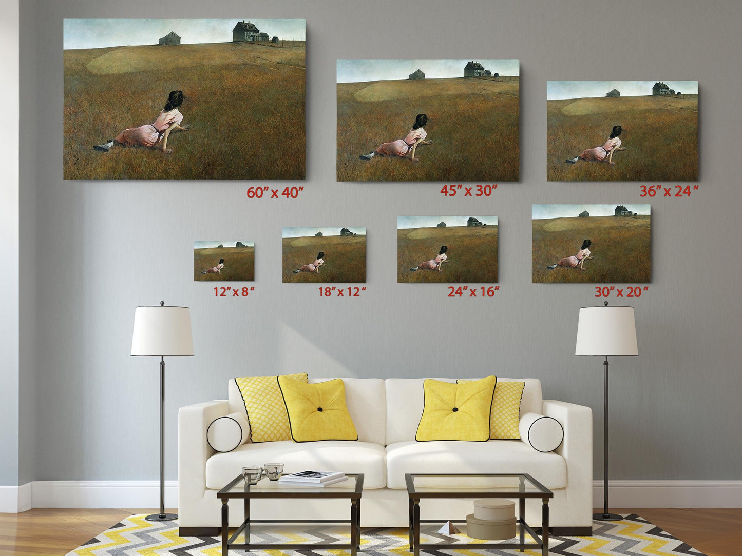 Christina's World Canvas Print - Andrew Wyeth Vintage Wall Art on Artist-Grade Canvas