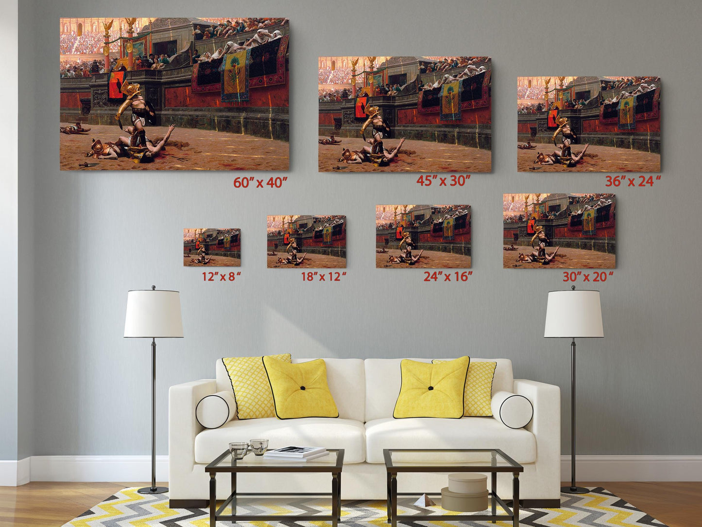 Roman Gladiator Canvas – Historical Wall Art | Museum Quality Print, Ready to Hang