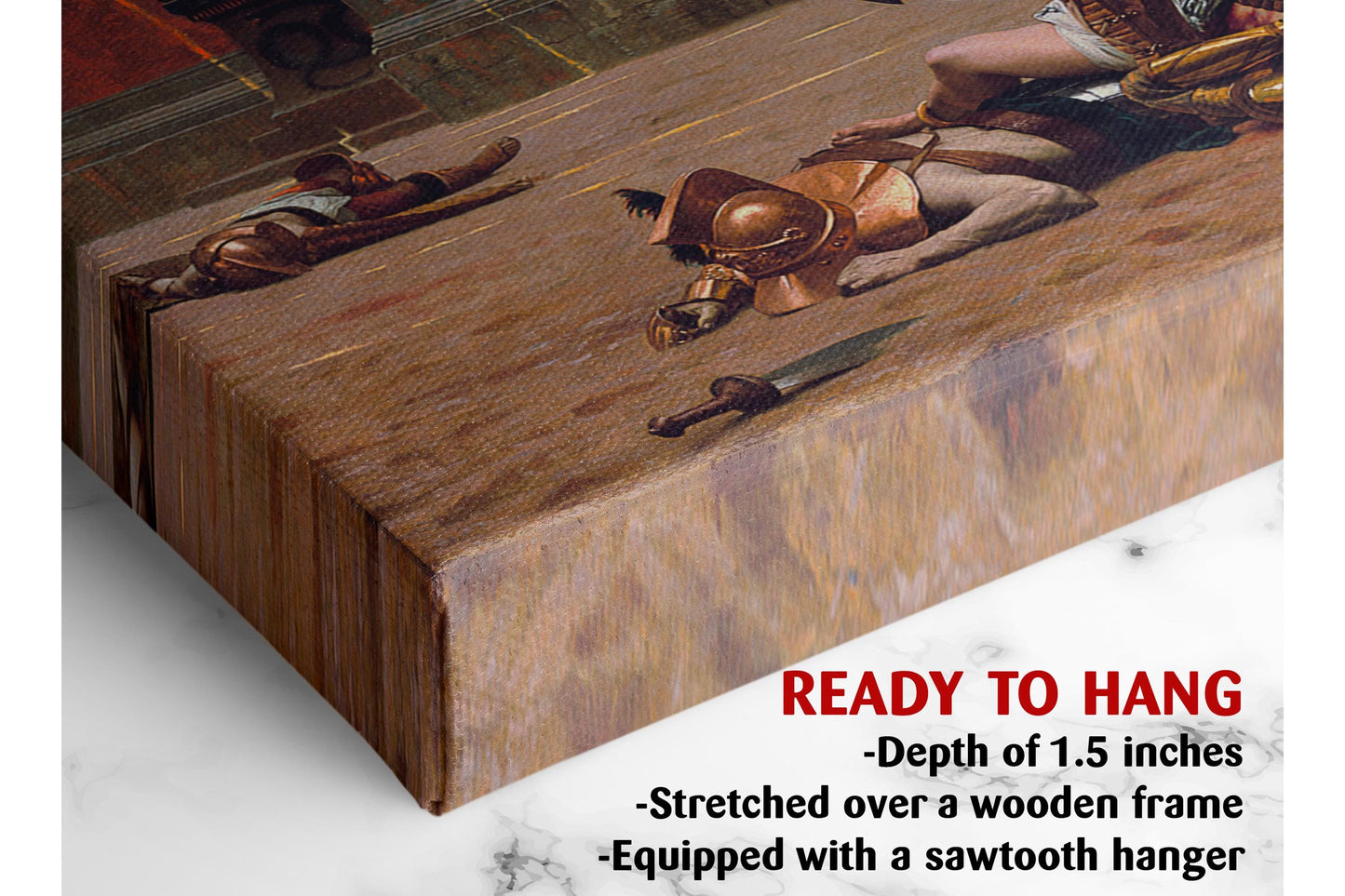 Roman Gladiator Canvas – Historical Wall Art | Museum Quality Print, Ready to Hang