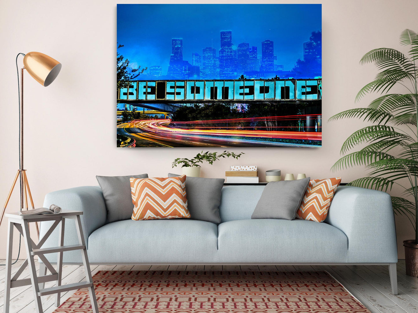 Houston Street Art Canvas | Texas Wall Decor - Museum Quality Landmark Print