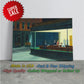 Nighthawks Canvas Print – Edward Hopper Art | Classic Diner Wall Decor