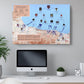 Normandy Invasion Canvas - D-Day Map Art | WWII Wall Decor | Ready to Hang or Rolled Print