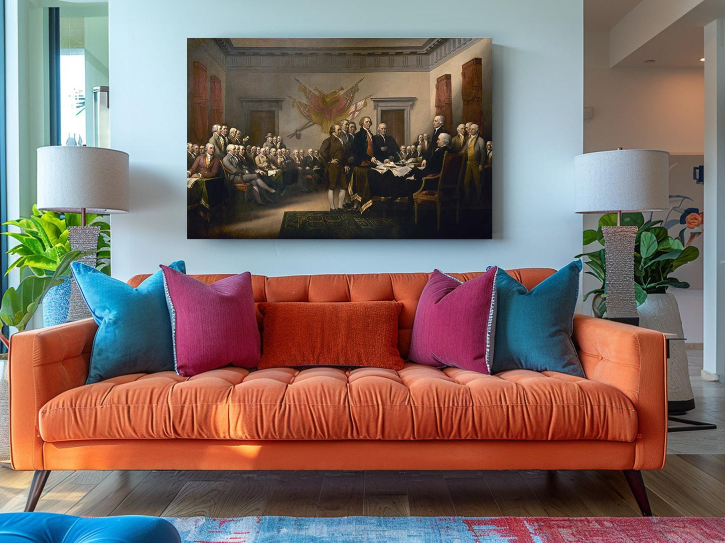 Declaration of Independence Print - Museum Quality Canvas Wall Art USA History