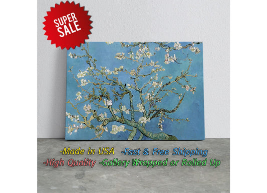 Van Gogh Canvas Print – Almond Blossoms Handcrafted Wall Art | Museum Quality Canvas