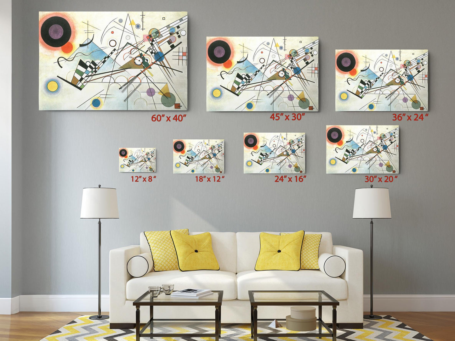 Kandinsky Canvas Print – Abstract Composition Art | Museum Quality Canvas, Ready to Hang