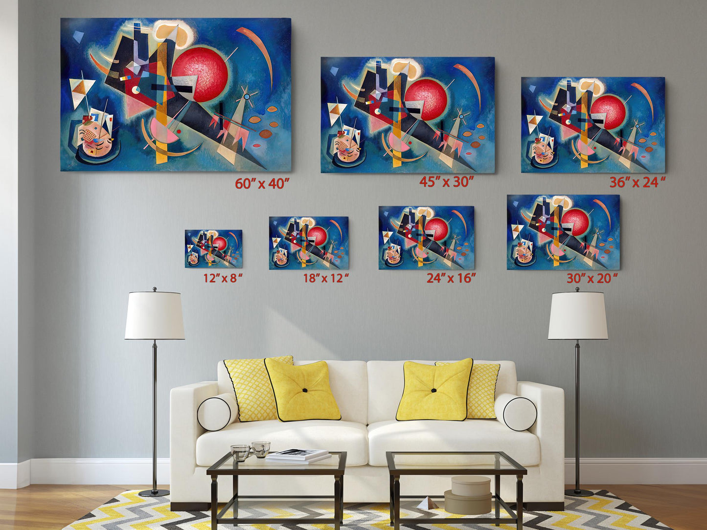 Abstract Geometric Canvas | Modern Colorful Wall Art - Ready to Hang Print