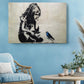 Blue Bird Graffiti Print - Inspirational Urban Wall Canvas, Ready to Hang