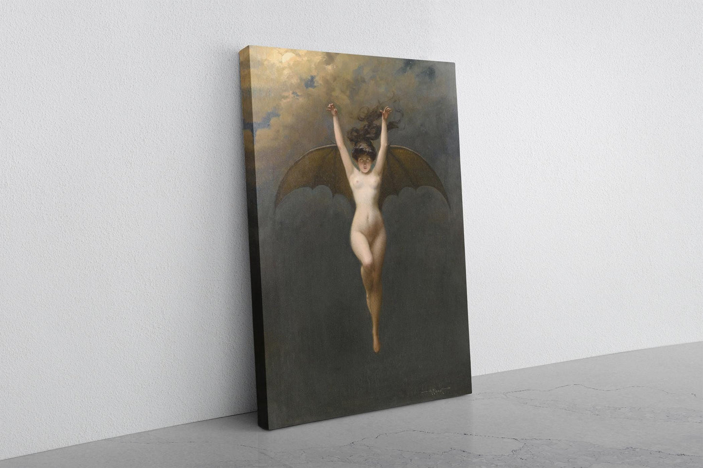 Bat Woman Canvas Print - Classic Art Canvas by Albert Joseph Pénot | Museum Quality