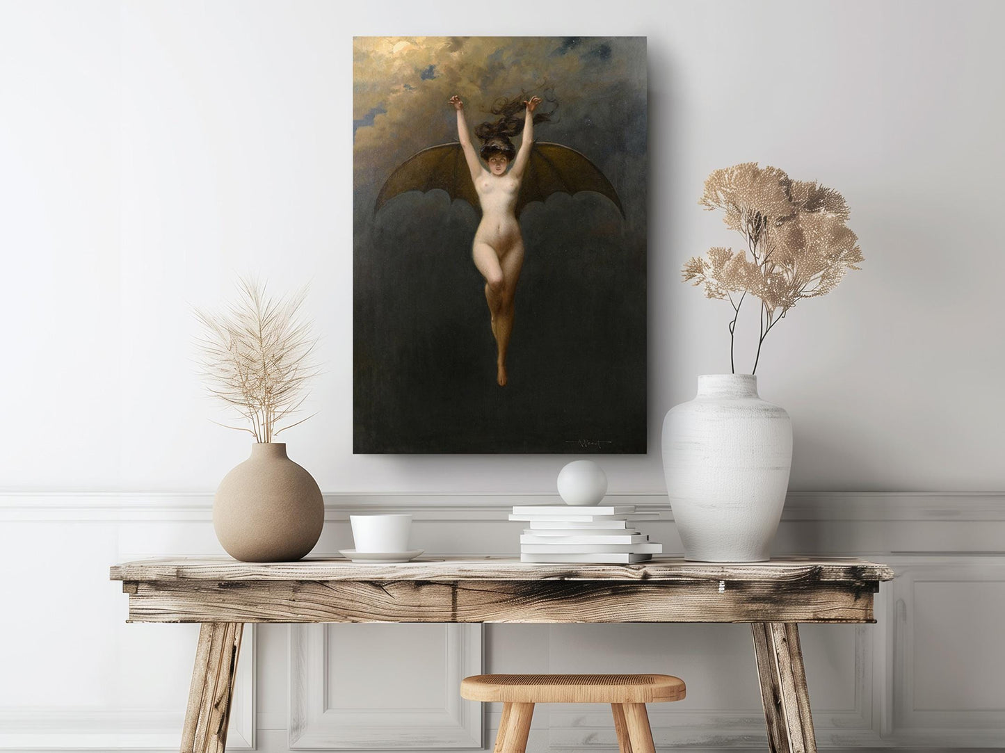 Bat Woman Canvas Print - Classic Art Canvas by Albert Joseph Pénot | Museum Quality