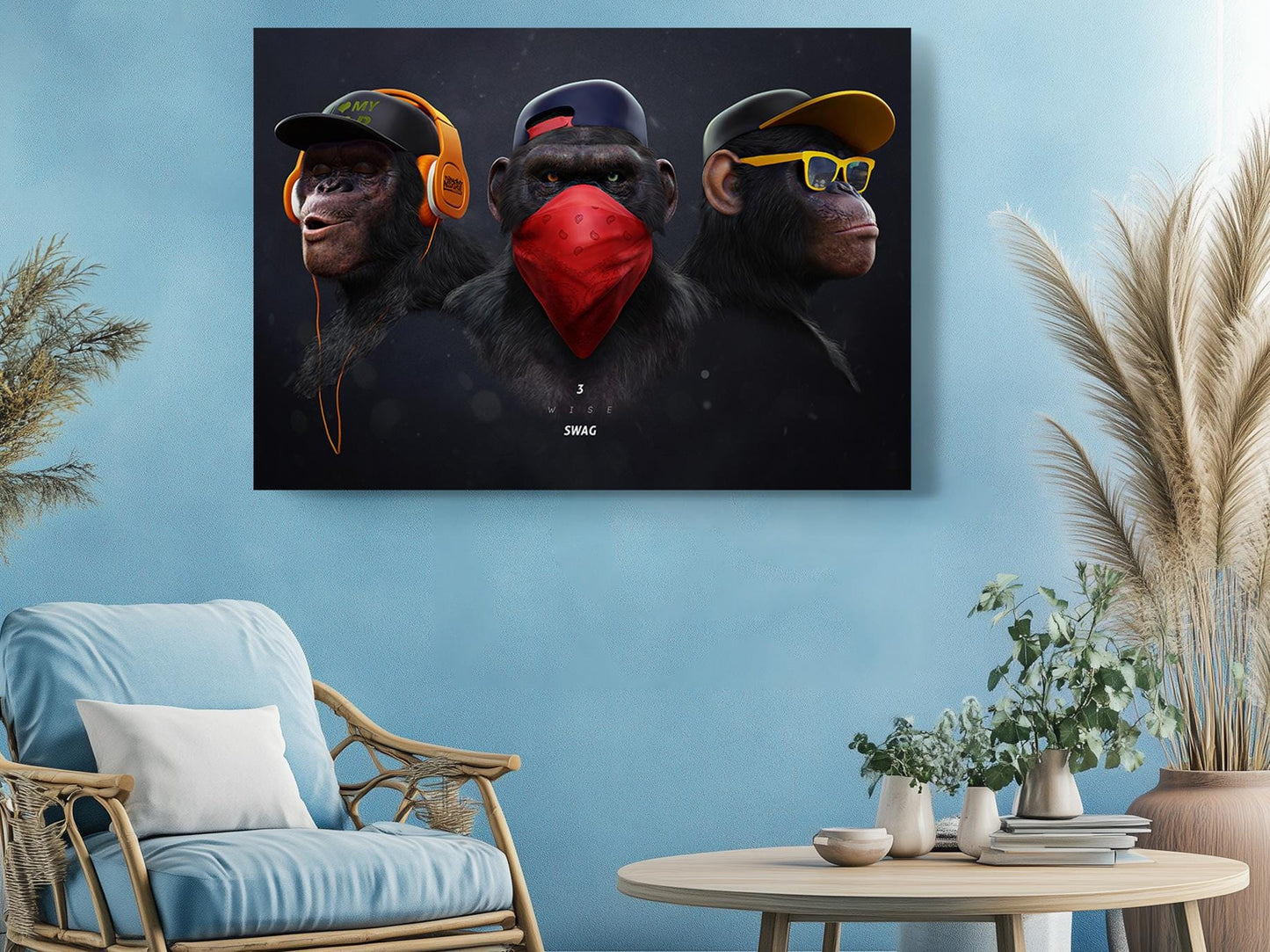Three Wise Monkeys Canvas | Museum Quality Print - Ready to Hang Wall Art