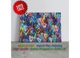 Spray Paint Canvas Print – Urban Graffiti Wall Art Heart Canvas Decor