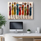 Maasai Women Canvas Tribal Wall Art - Ready to Hang African Print Decor