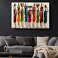 Maasai Women Canvas Tribal Wall Art - Ready to Hang African Print Decor