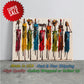Maasai Women Canvas Tribal Wall Art - Ready to Hang African Print Decor
